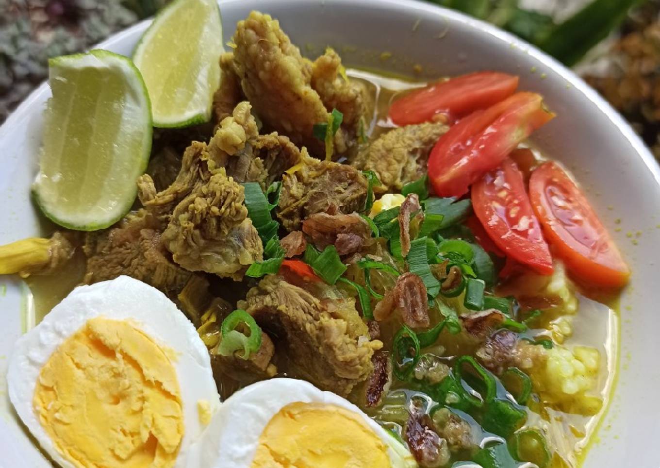 Langkah Mudah untuk Membuat 🌸soto daging sapi, Lezat Sekali