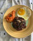 Mushroom fried brown rice