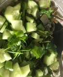 Салат 🥗 с огурцом и морской капустой