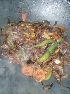 Una foto de Mechada de Plátano vegana