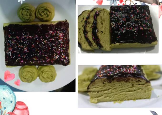 Bolu kukus chocolatos drink matcha latte