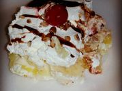 A picture of banana split