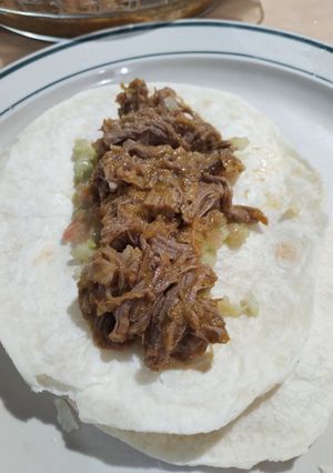 Una foto de Tacos de Roast beef (mí versión)