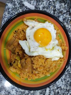 Hình của món Cơm chiên kim chi.