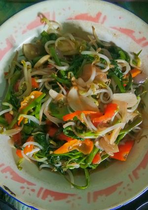 Foto resep Cah kangkung mix tauge