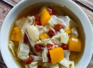 Gambar Sayur Bening Kobis Dengan Goji Berry