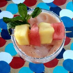 A picture of Mango and Watermelon smoothie.