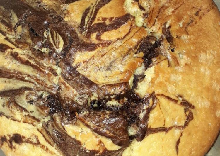 Bizcochuelo marmolado de naranja