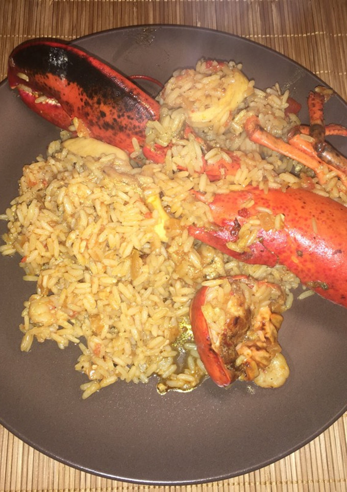 Una foto de Arroz con bogavante