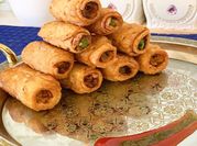 A picture of potatoes roll samosa