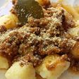 Ñoquis de mandioca con salsa rojo