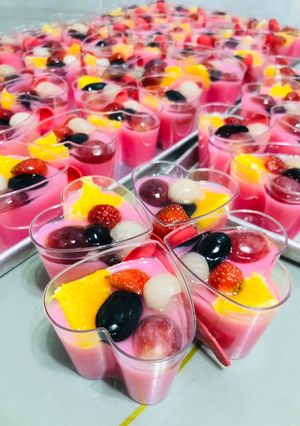 Foto resep Puding Buah Sirup Rasberry