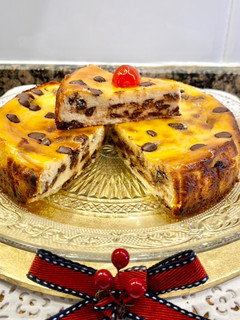 Una foto de Tarta de queso ricotta con pepitas de chocolate