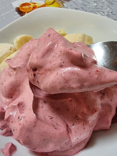 Una foto de Mousse Frutos del bosque Fitness