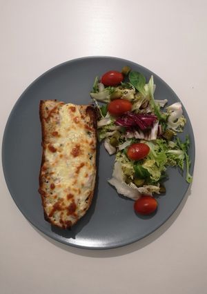 Une photo de Tartine jambon fromage