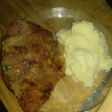 Milanesas de hígado con puré