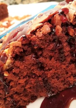 Una foto de Bizcocho de chocolate con nueces