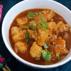 A picture of Schezuan chicken.
