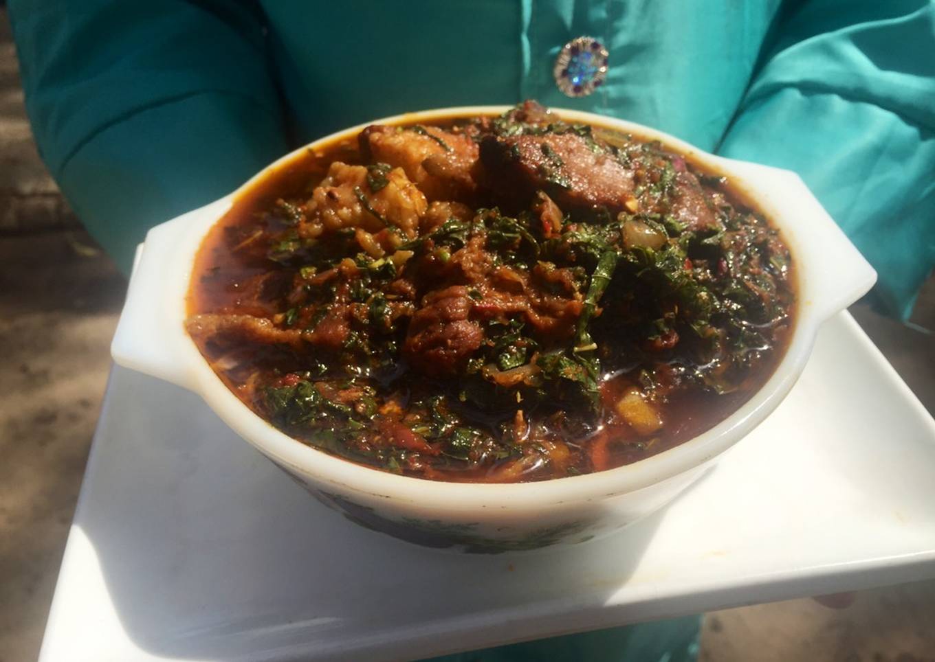 Miyan Alehu(spinach soup)