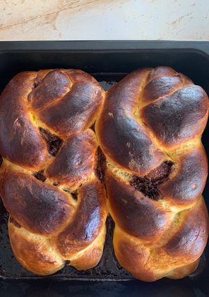 Töltött fonott kalács recept fotója