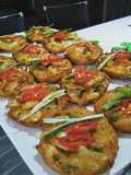 Vegetables and prawn fritters
