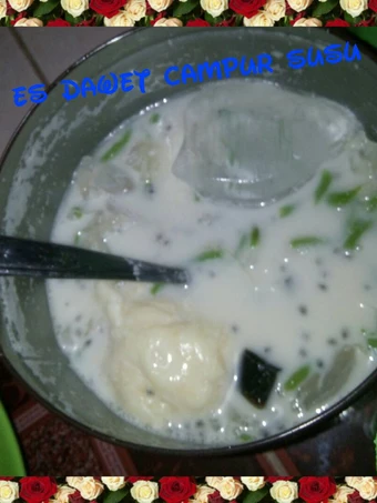 Cara Mudah Menyiapkan Resep Es dawet campur kuah susu yang Sempurna Anti Ribet, Mantap Sekali