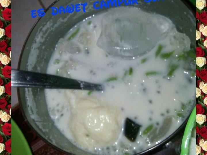 Cara Mudah Menyiapkan Resep Es dawet campur kuah susu yang Sempurna Anti Ribet, Mantap Sekali