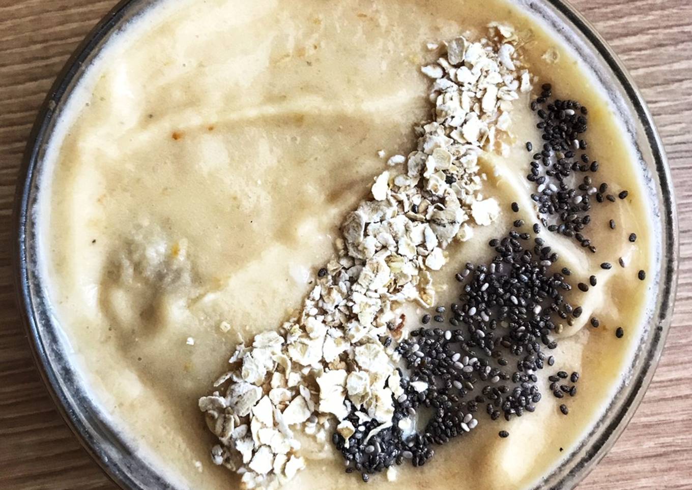 Bowl smoothie plátano y melocotón 🍑