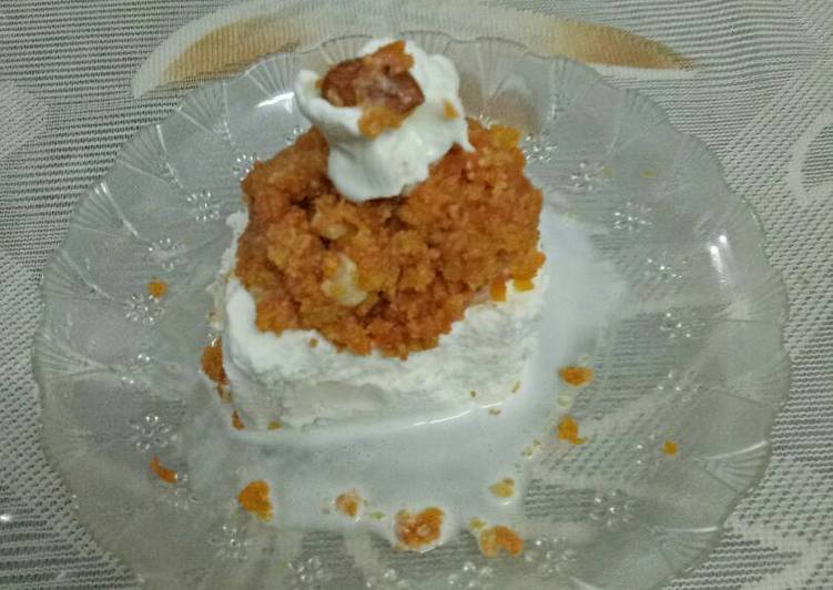 Gajar ka Halwa with ice-cream