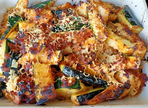 Une photo de Gratin de courgettes au thon au woodfire