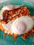 Boniato con Cottage, Nueces y Huevo