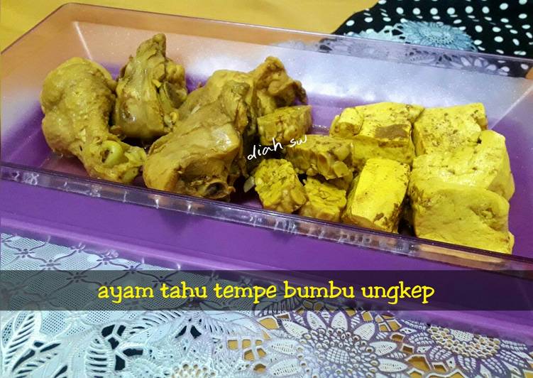 Ayam tahu tempe bumbu ungkep