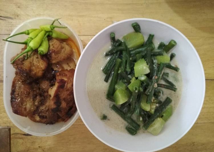 Sayur bobor dan tahu bacem dalam sekali uleg 😎
