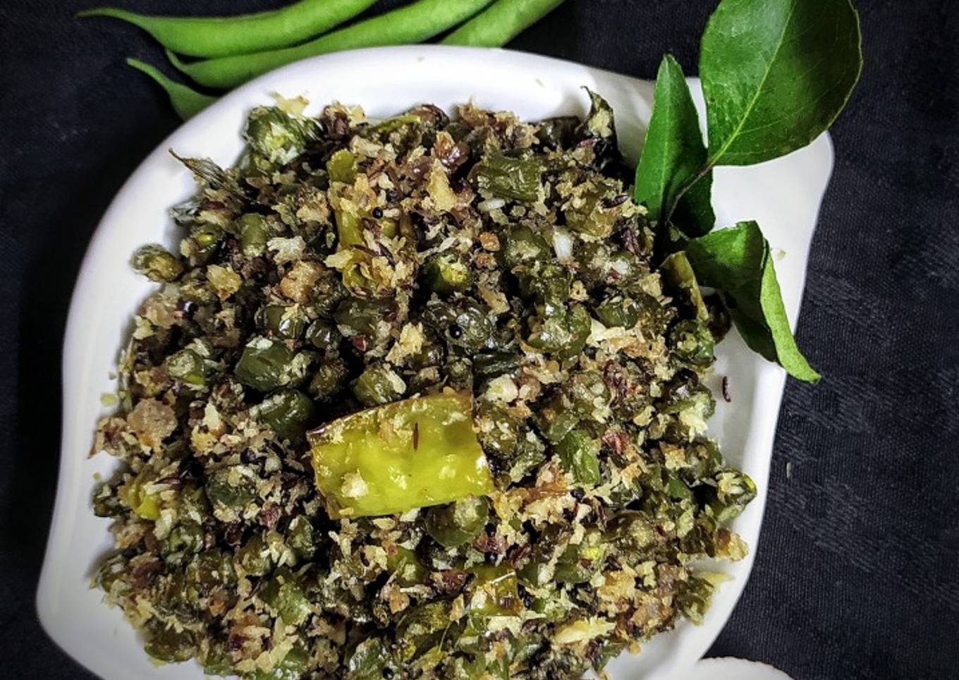 French Beans Coconut dry