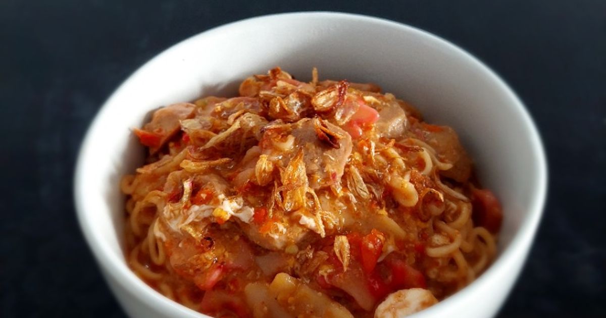 Resep Mie Nyemek Ind*Mie Rendang Super Pedas oleh mayafajrinna - Cookpad