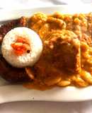 Pallares acompañados con chorizo selvático y costilla ahumada