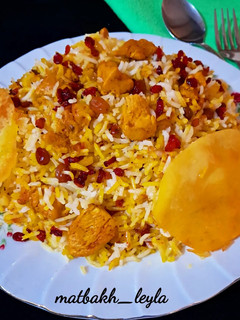 عکسی از دستور پلو بحرینی مخلوط