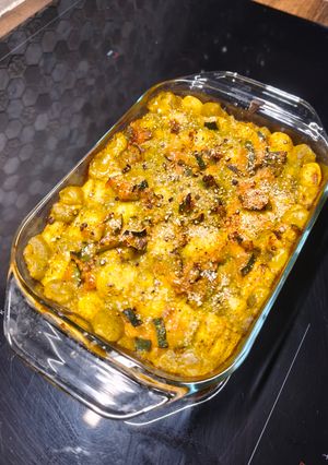 Une photo de Gnocchis à la crème de courgettes et raclette
