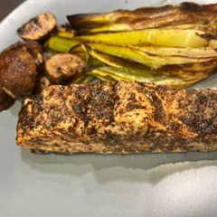 Oven baked Salmon with mom’s handpicked sumac A picture of Oven baked Salmon with mom’s handpicked sumac.