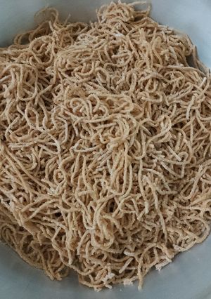Una foto de Fideos caseros con harina integral