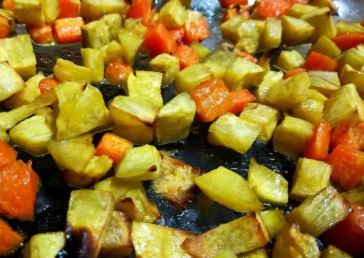 Batata Doce E Cenoura Assadas Com Mel Receita Por Rita