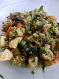 Guiso de pollo y vegetales (apto hipertensión)