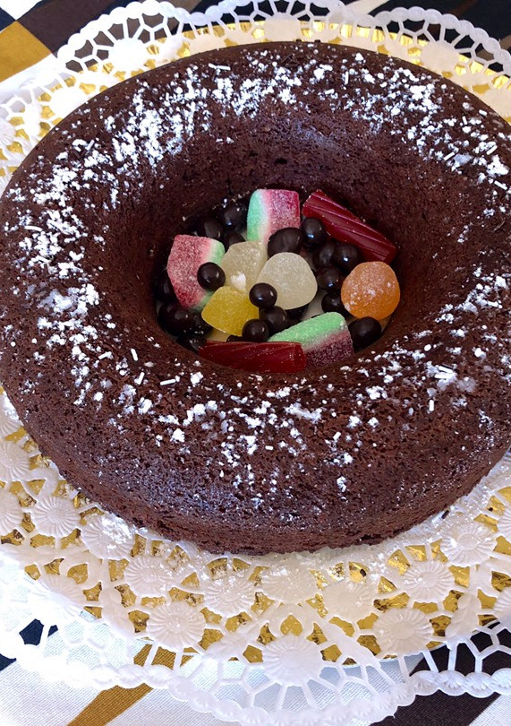 Una foto de Brownie de chocolate en microondas