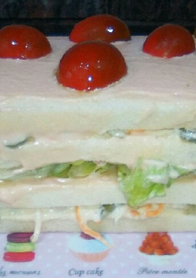 Una foto de Pastel frío salado