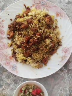 عکسی از دستور میگو پلو