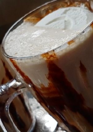 A picture of Cold coffee with ice cream.