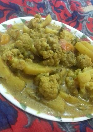 A picture of Phulkofi roast/ cauliflower roast.