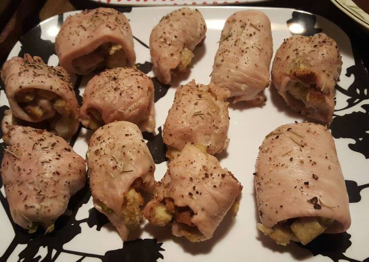 Recipe of Tasty Turkey Cutlet Roll-ups