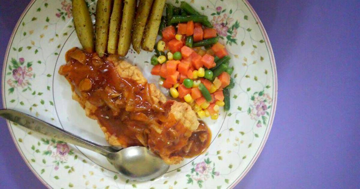 Resep Chicken Steak with BBQ Mushroom Sauce oleh desy safitri Cookpad