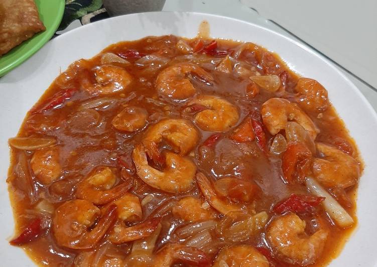 Udang Asam Manis Pedas